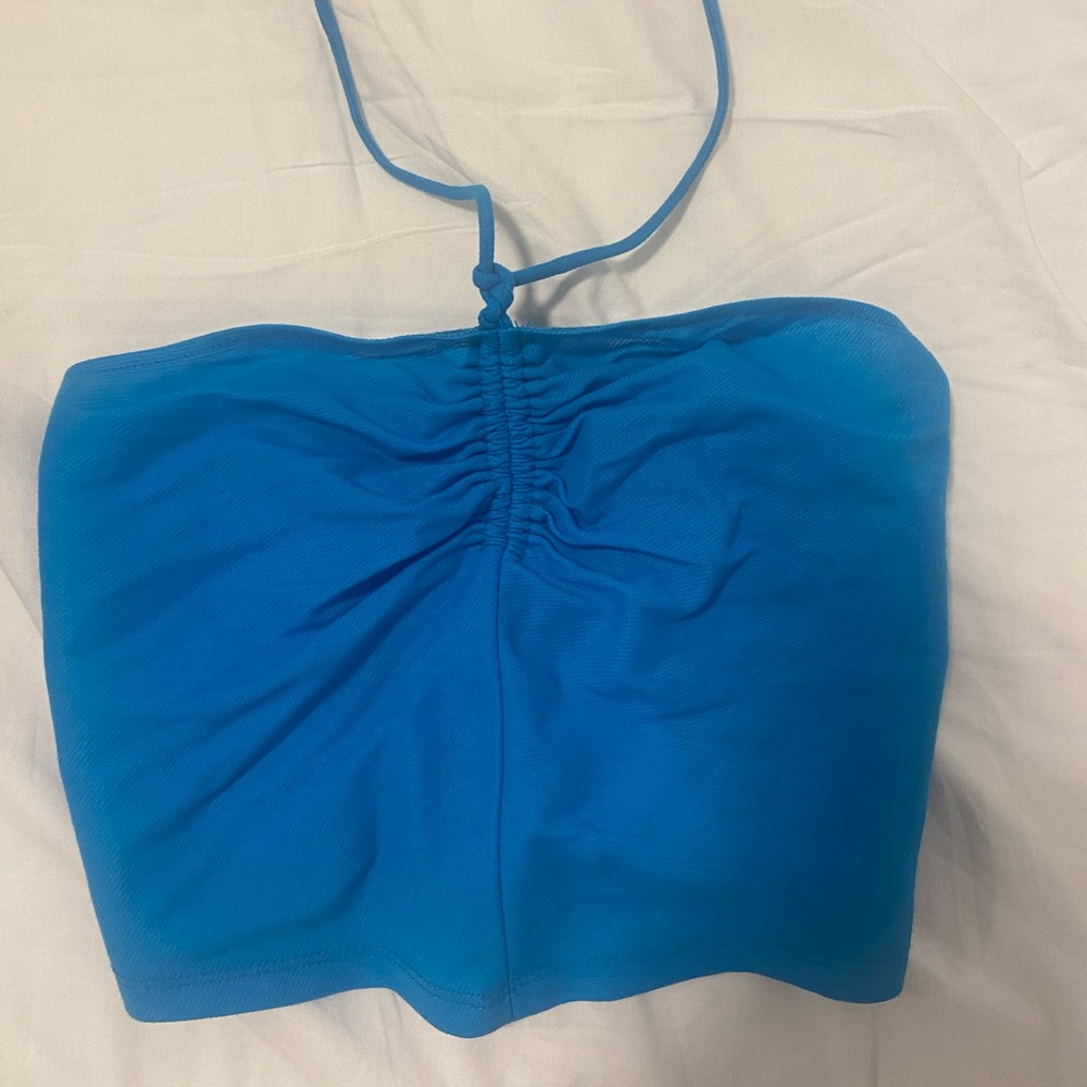 Blue zara halter top